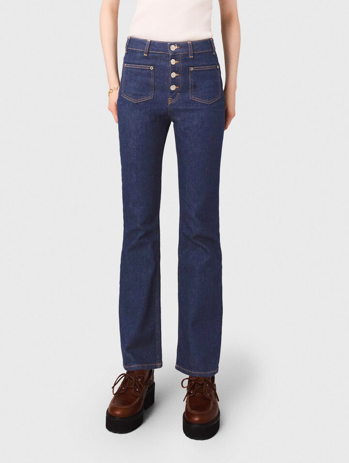 Denim jeans with pockets Denim jeans with pockets