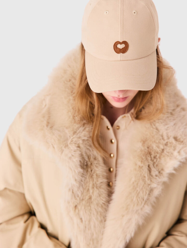 Linen blend cap with logo