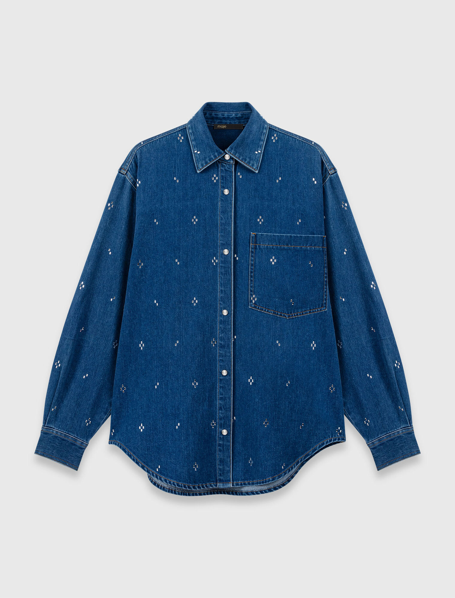 Rhinestone denim shirt