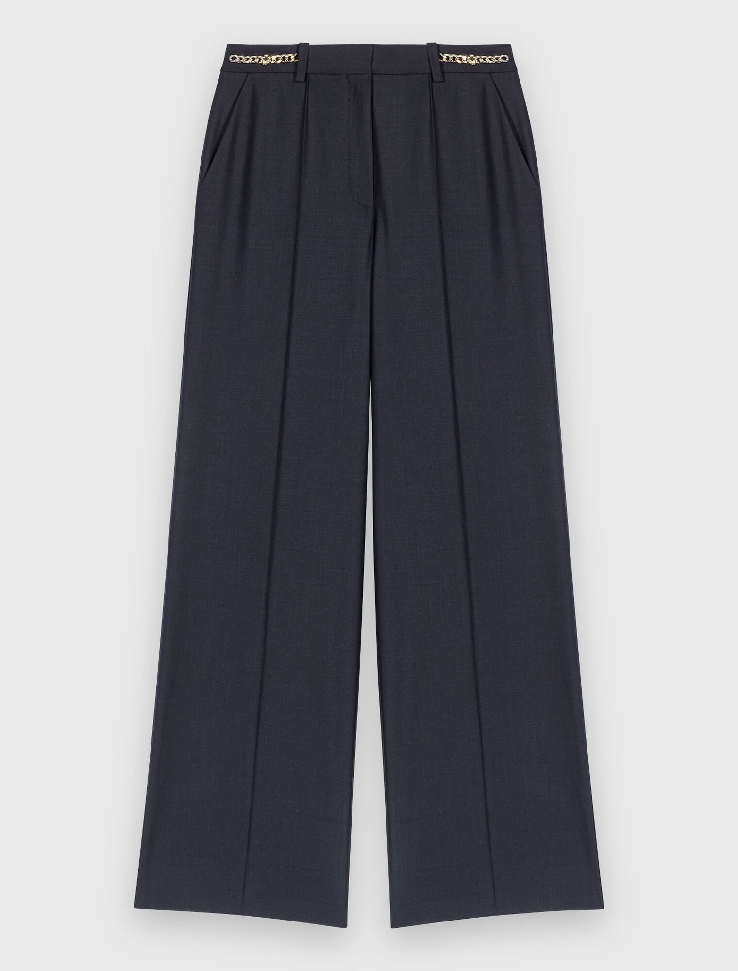 Suit trousers with chain detail