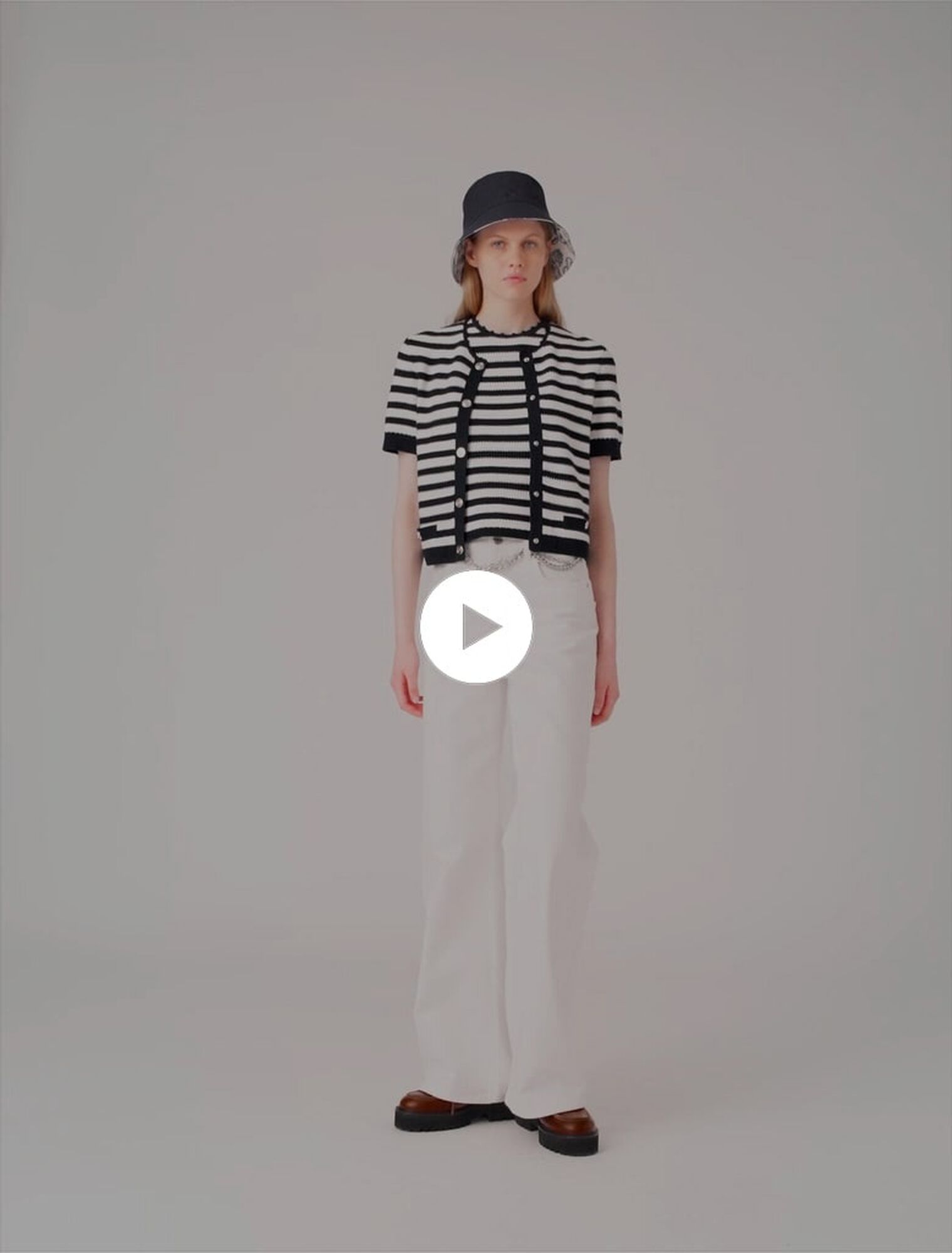 Cropped crochet cardigan