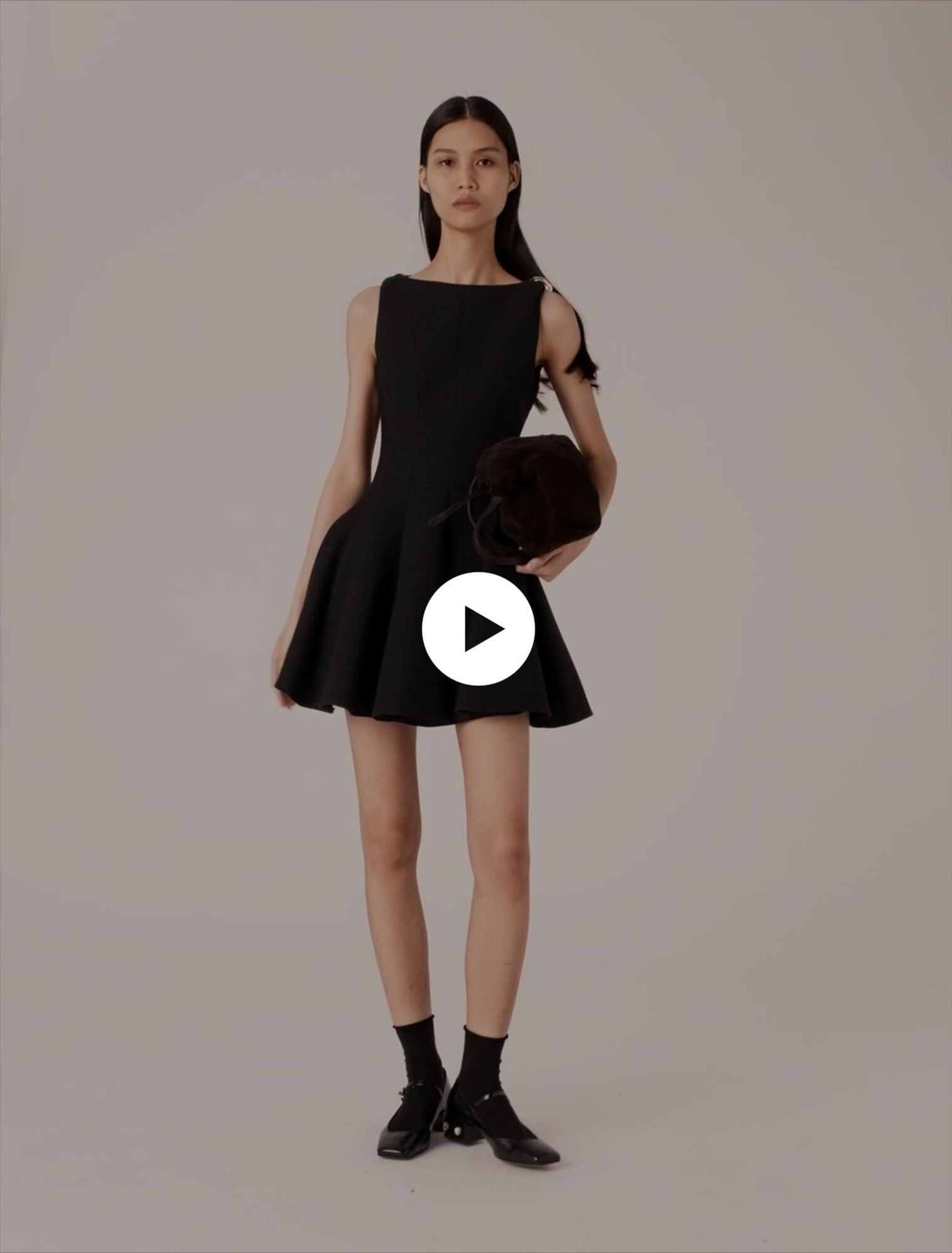 Short flared tweed dress