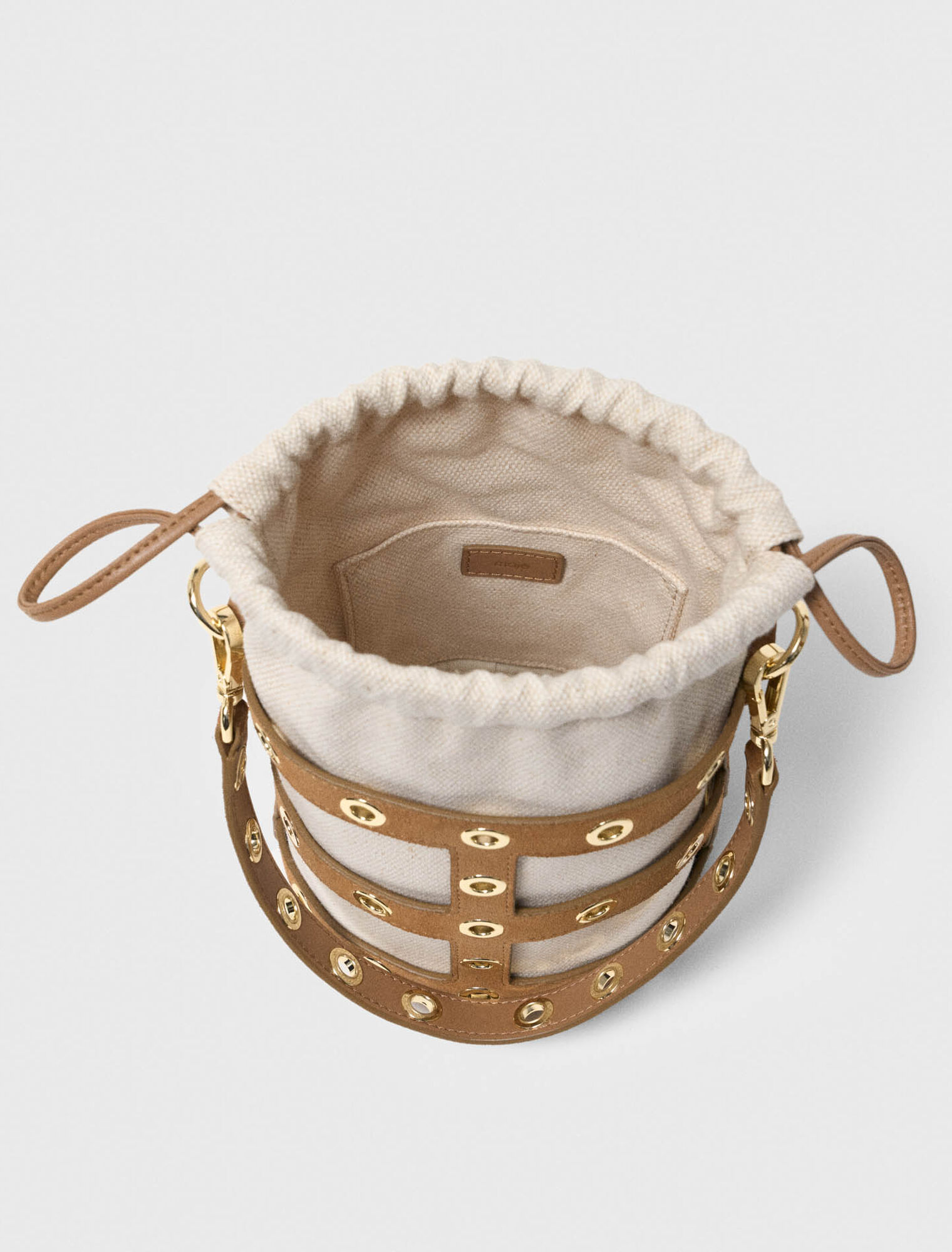 Suede Miss M bucket bag