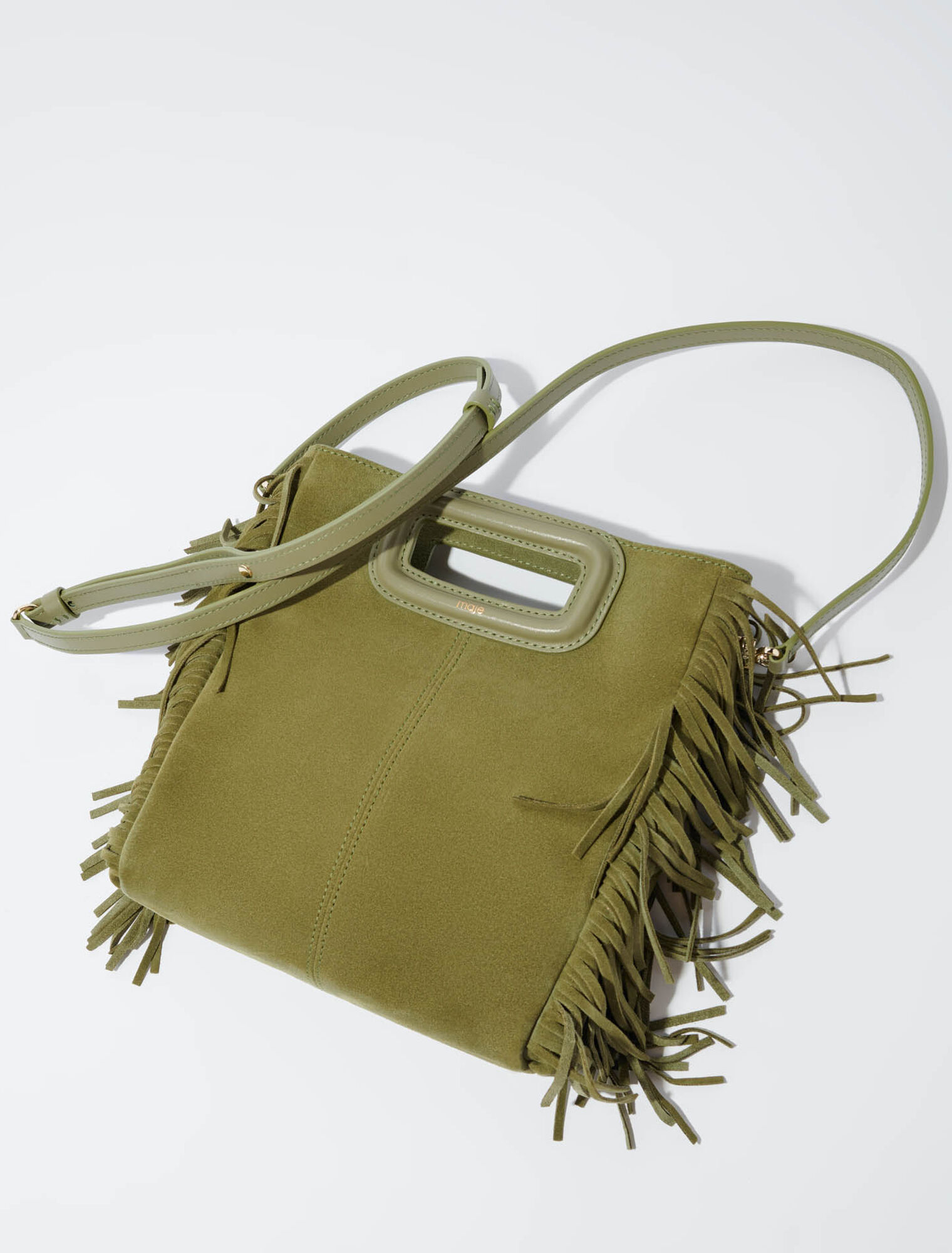 M bag in suede leather