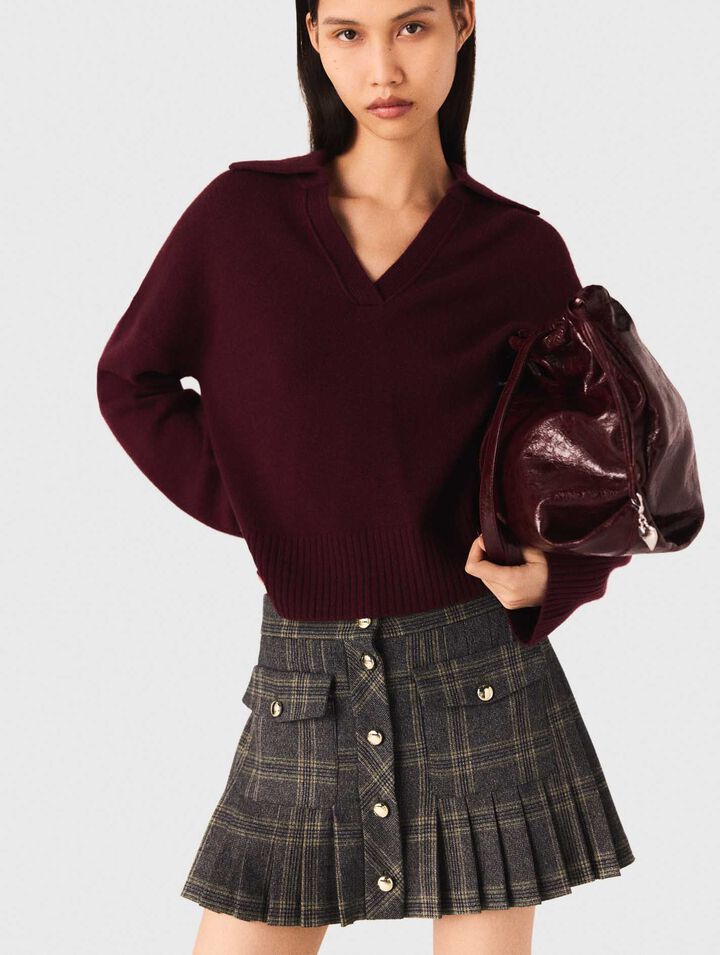 Short pleated checked skirt Short pleated checked skirt