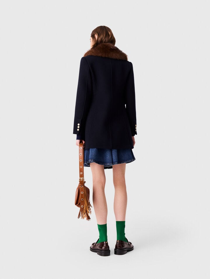 Wool blend coat