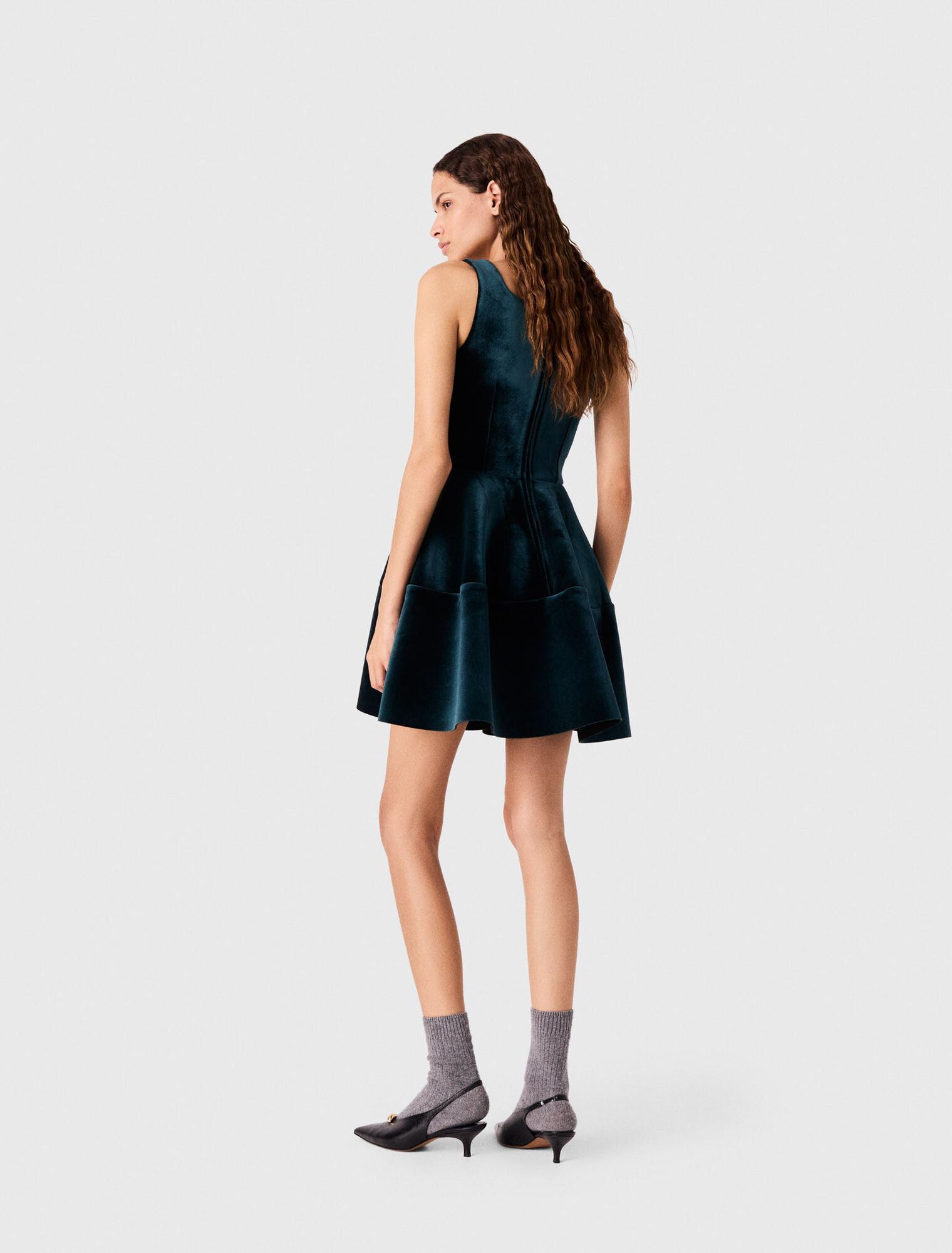 Velvet skater dress