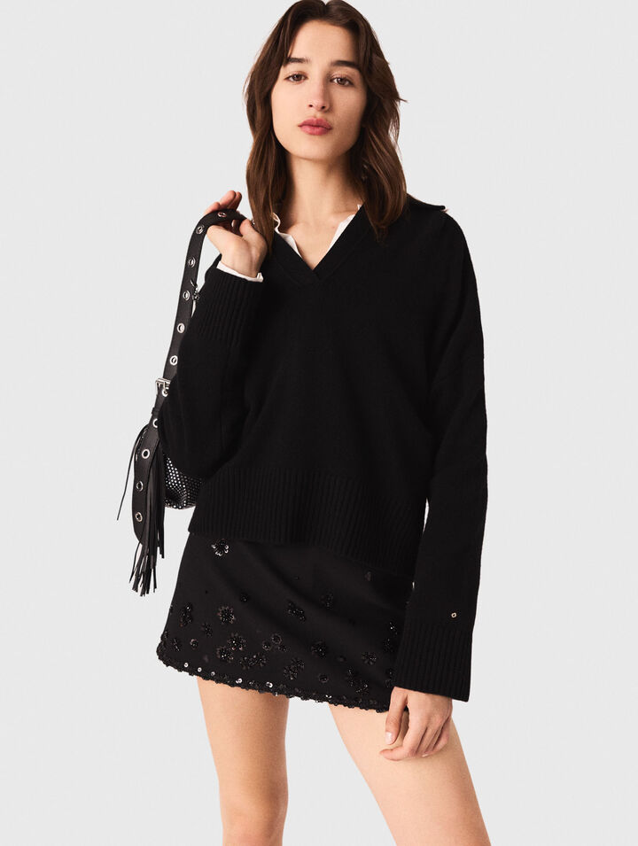 Open polo collar jumper Open polo collar jumper