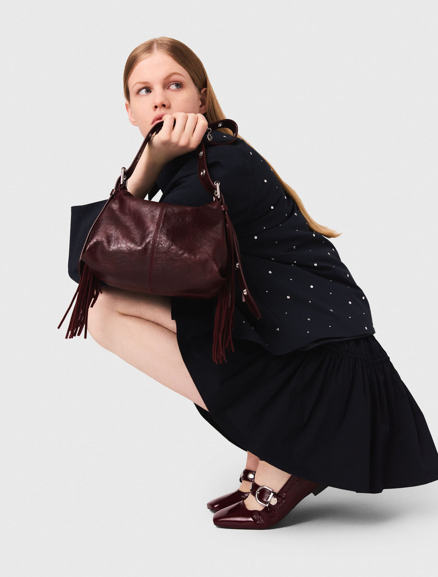 Crackled leather Miss M bag