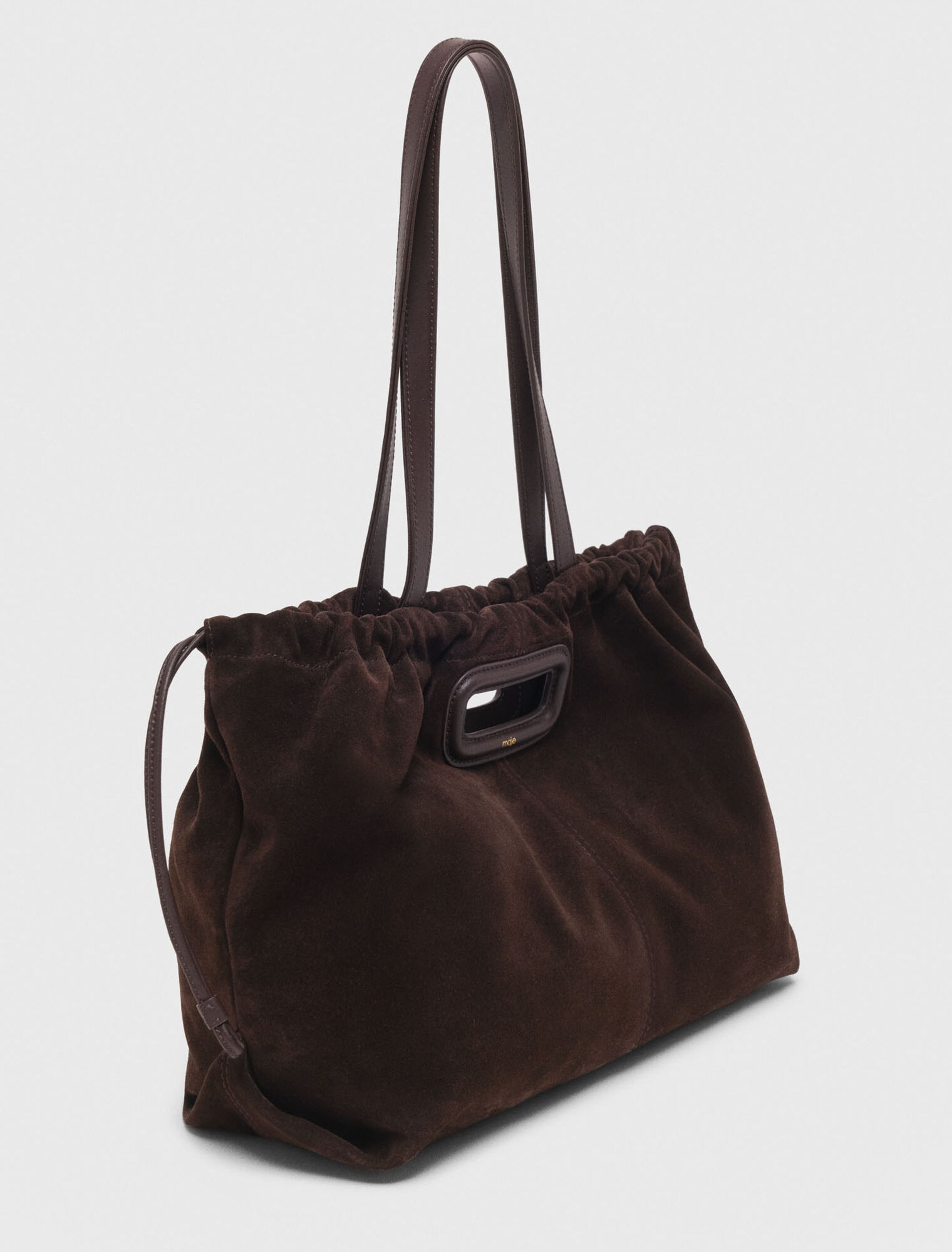 Suede leather M tote bag