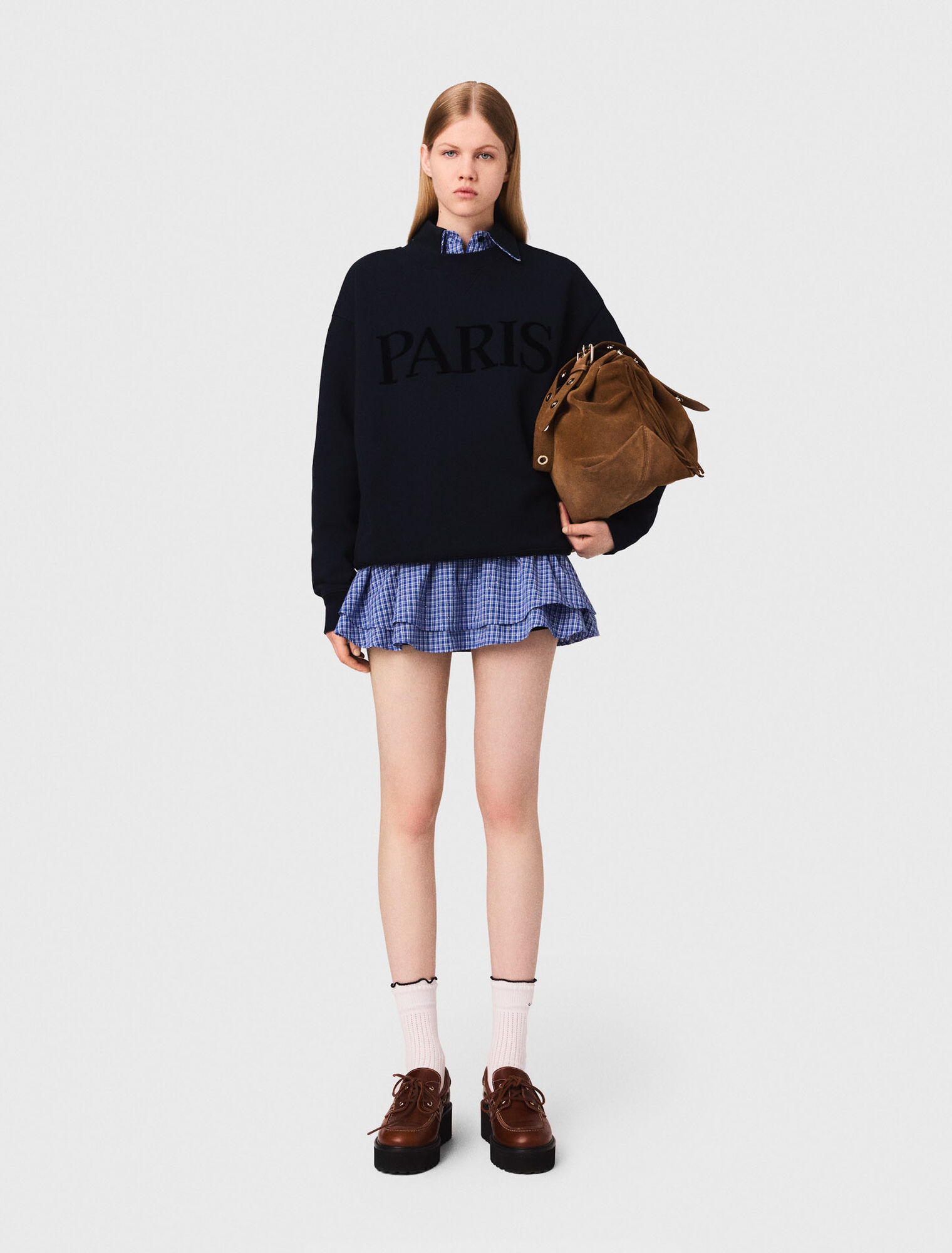 Paris embossed logo sweatshirt