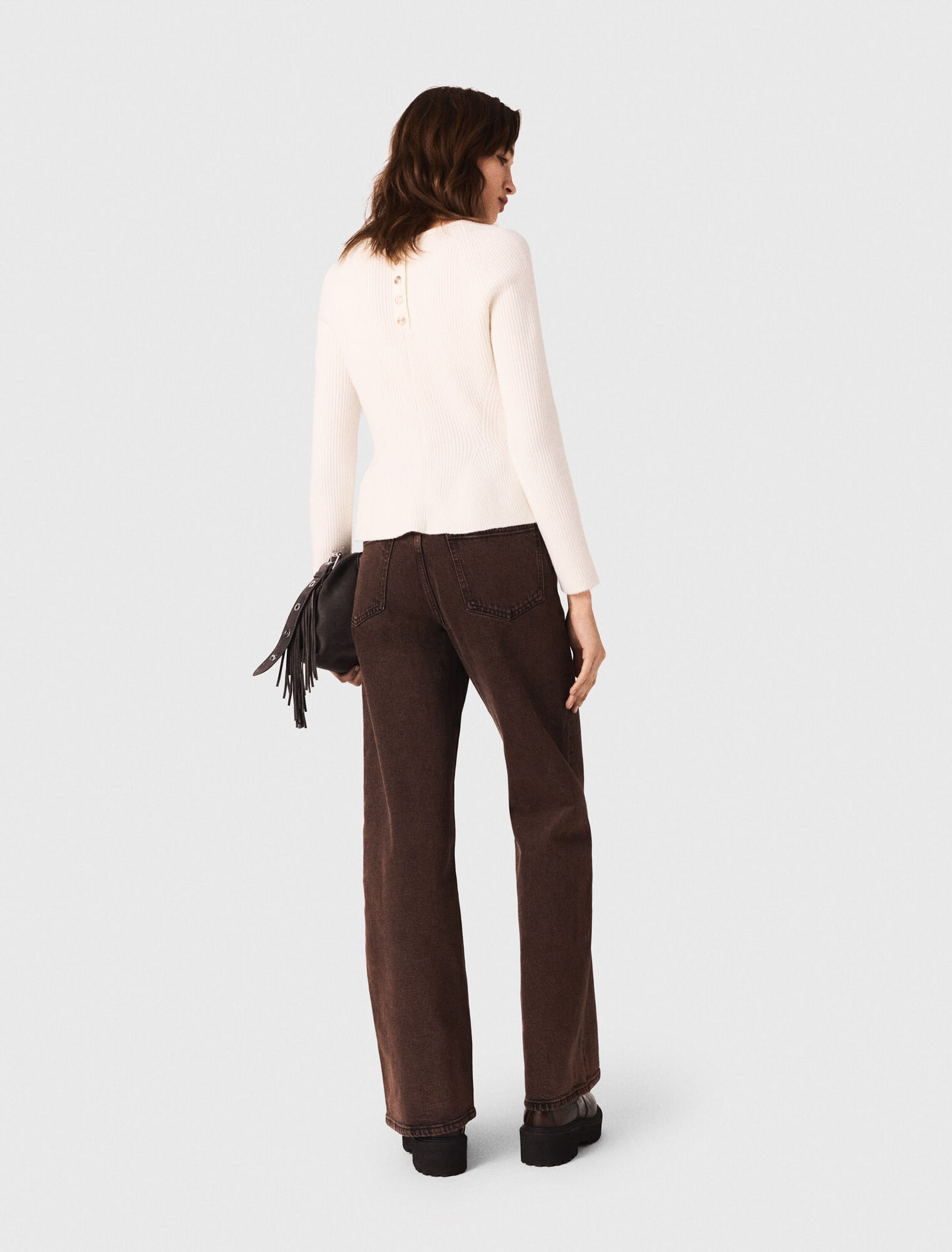 Bootcut jeans with chain