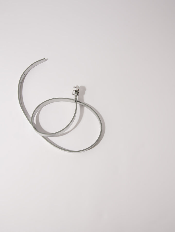 Slim belt with Clover buckle Slim belt with Clover buckle