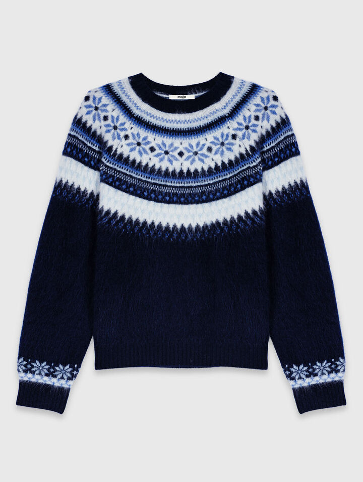 Jacquard knit jumper