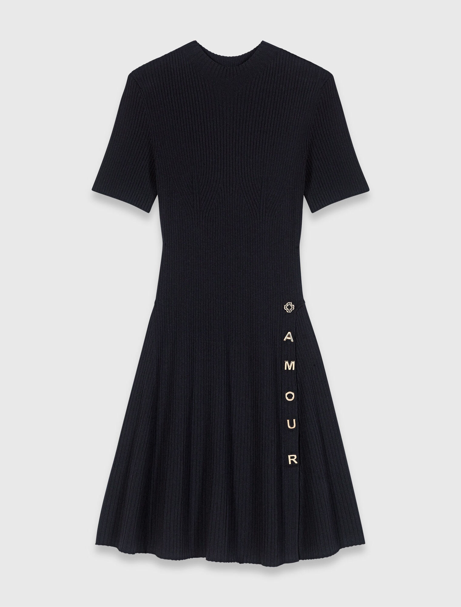 Short knit button dress