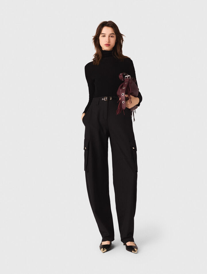 Second-skin sweater with a high neck