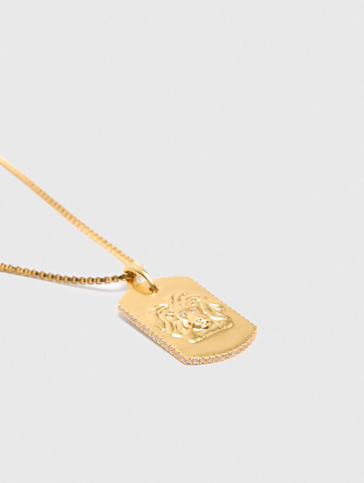 Zodiac sign plaque necklace Zodiac sign plaque necklace