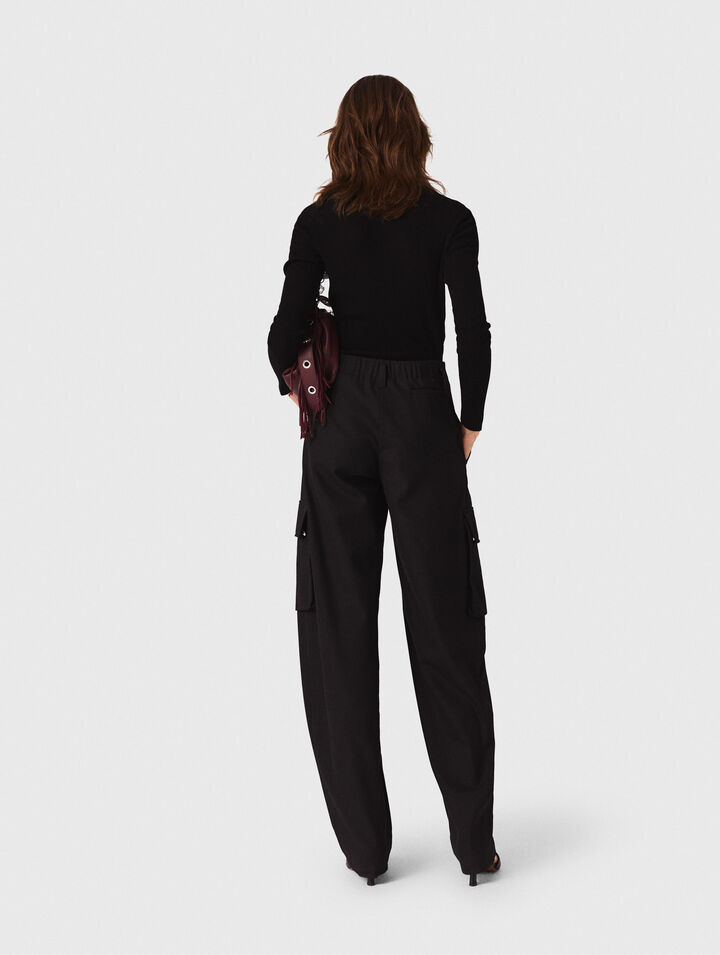 Second-skin sweater with a high neck