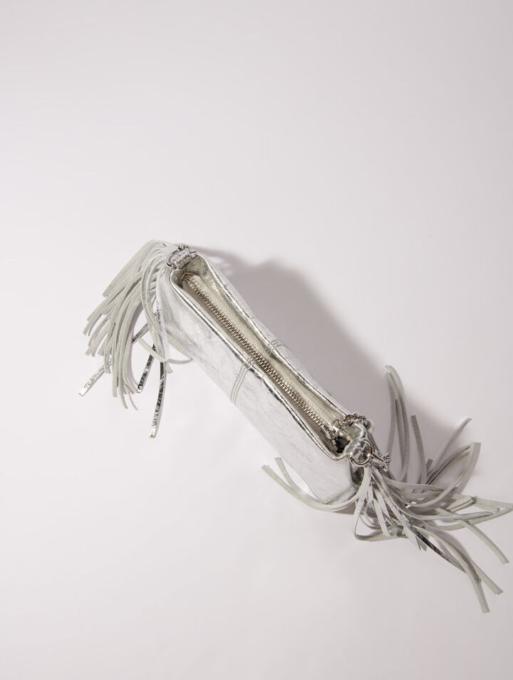 Miss M leather clutch bag