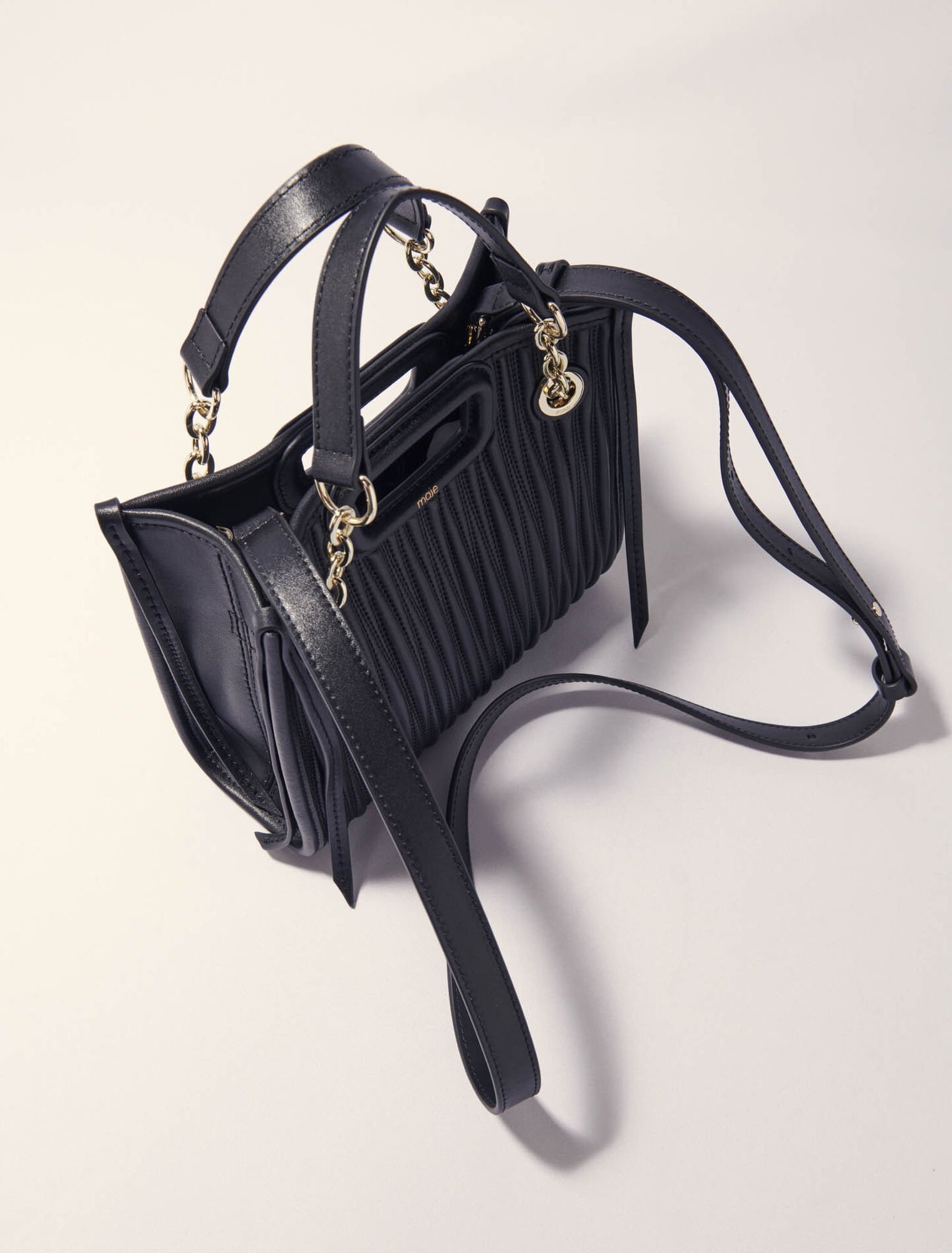 Mini quilted leather tote bag