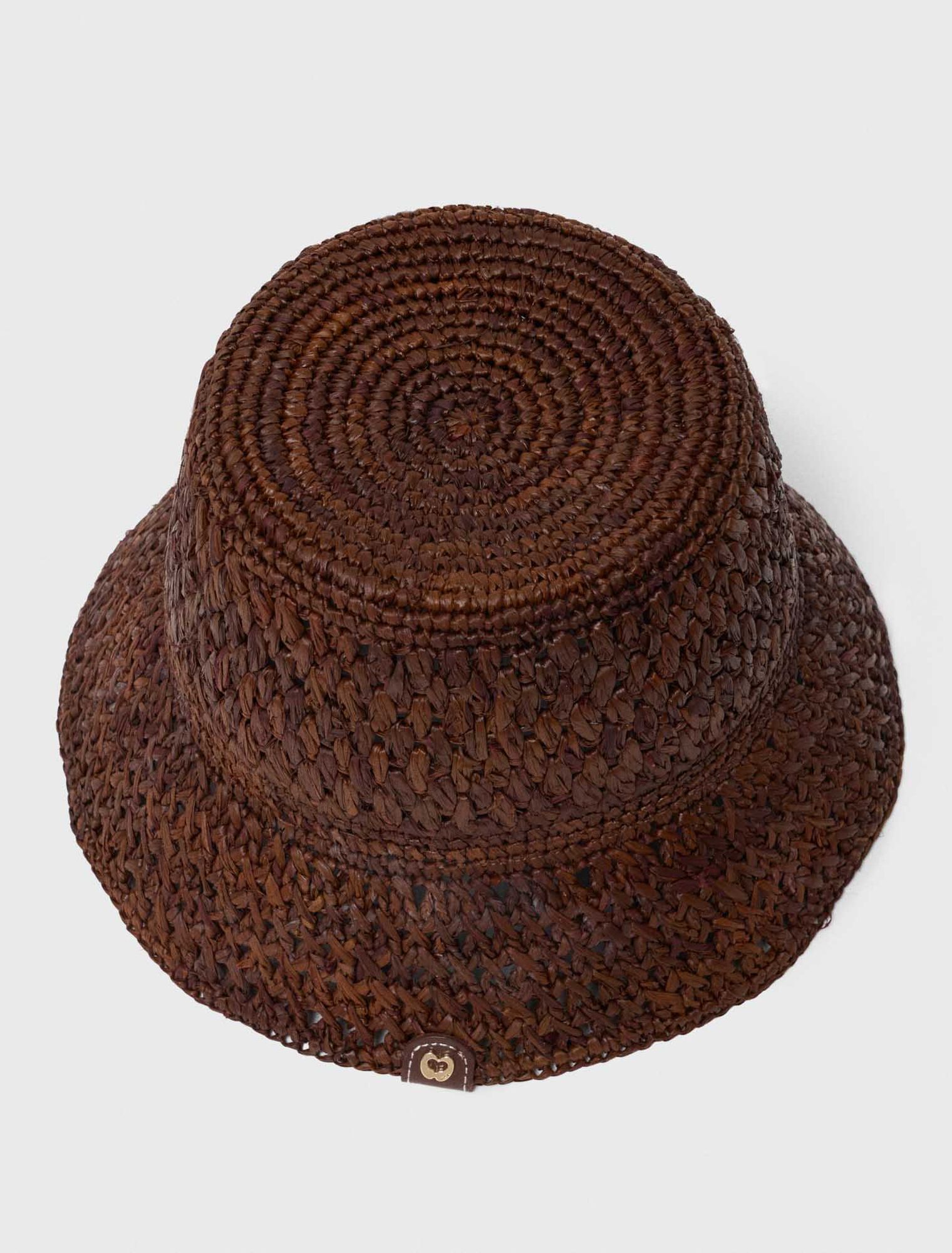 Crochet raffia bucket hat