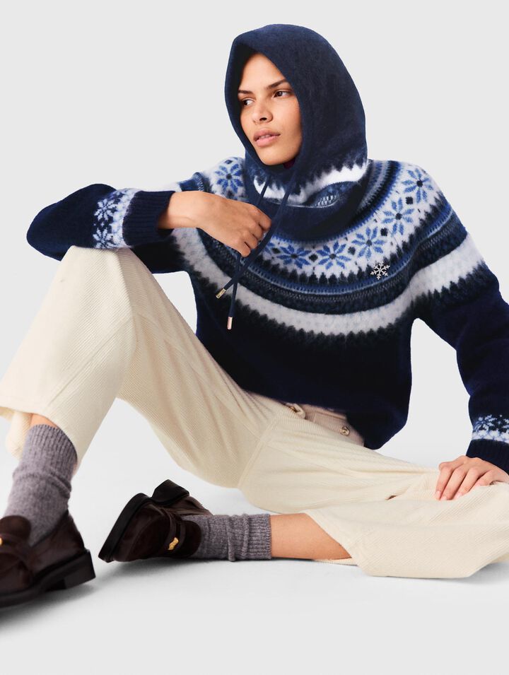Fair Isle wool balaclava