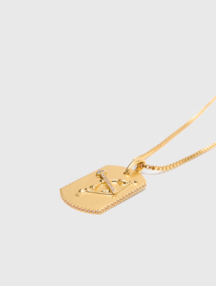 Zodiac sign plaque necklace Zodiac sign plaque necklace