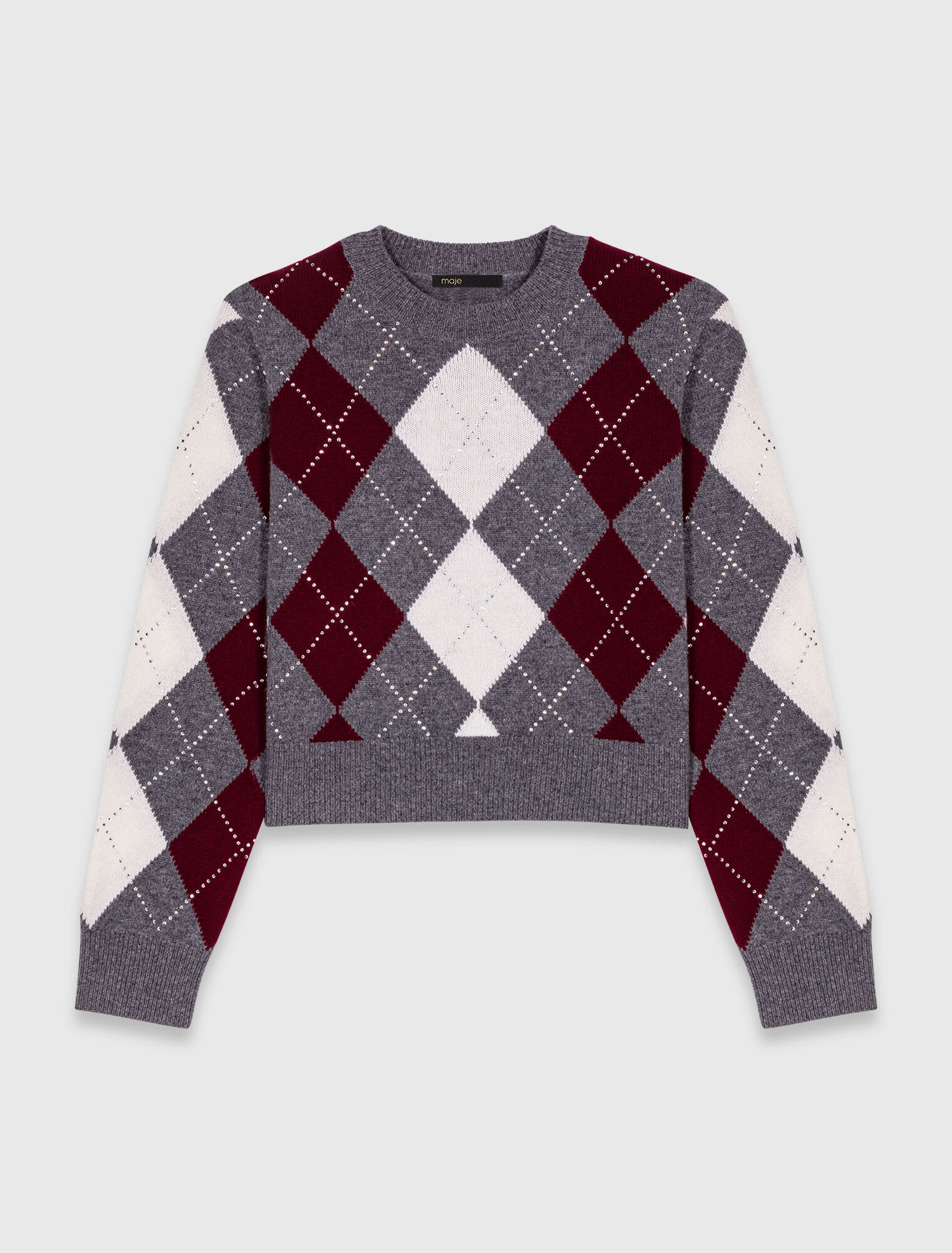 Argyle crop jumper