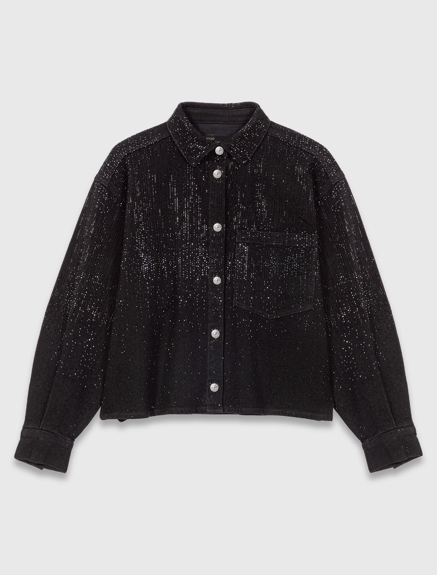 Rhinestone denim shirt