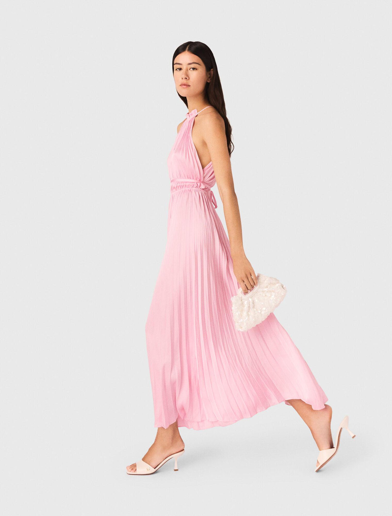 Pleated maxi dress