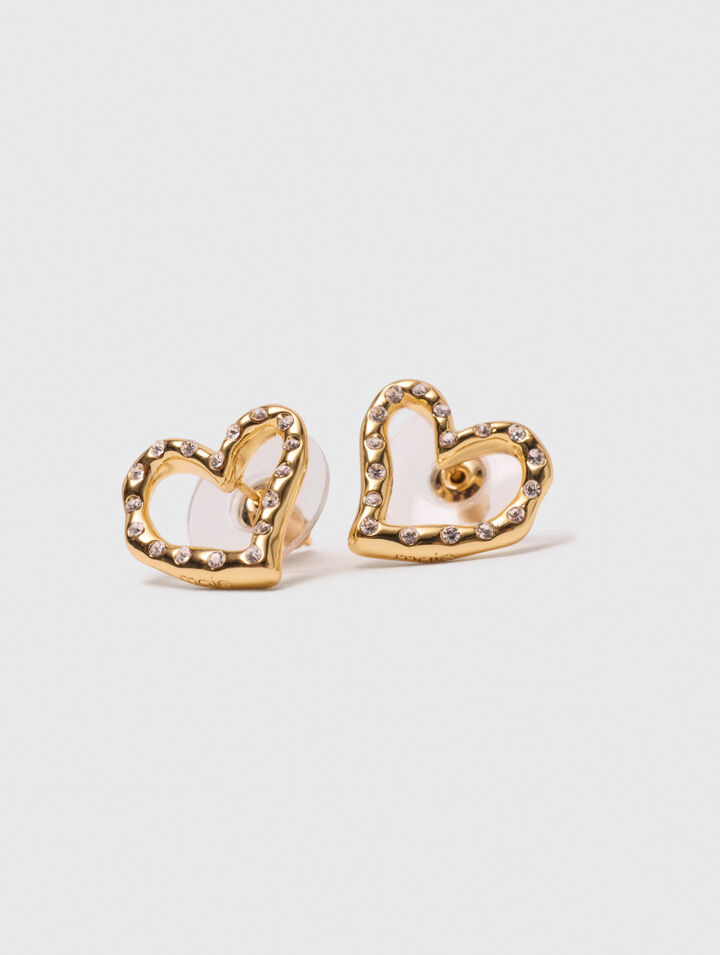 Heart rhinestone stud earrings Heart rhinestone stud earrings