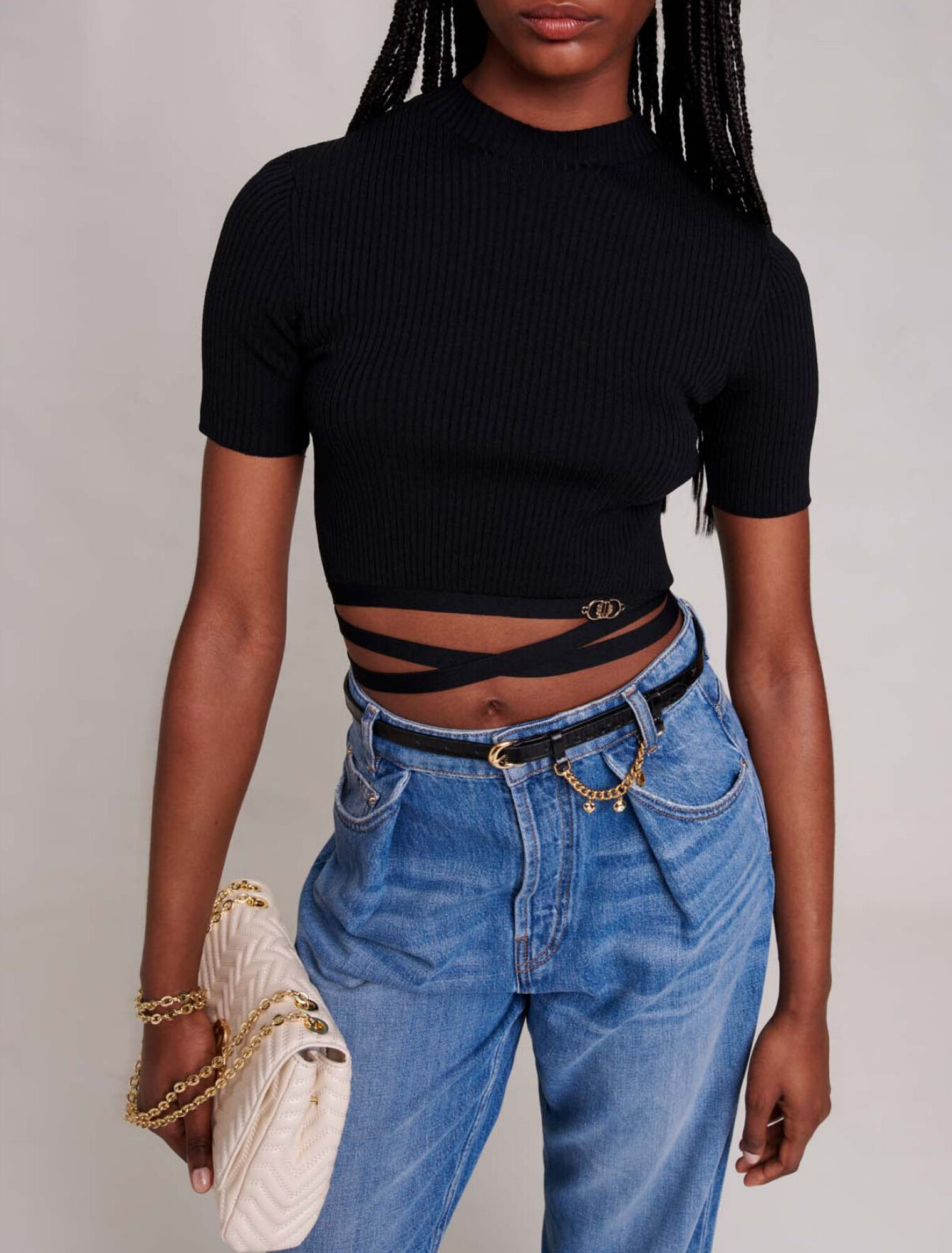 Criss-cross cropped top