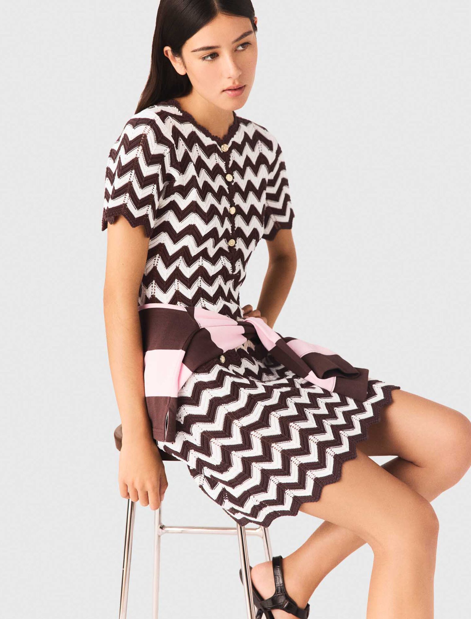 Zigzag crochet dress