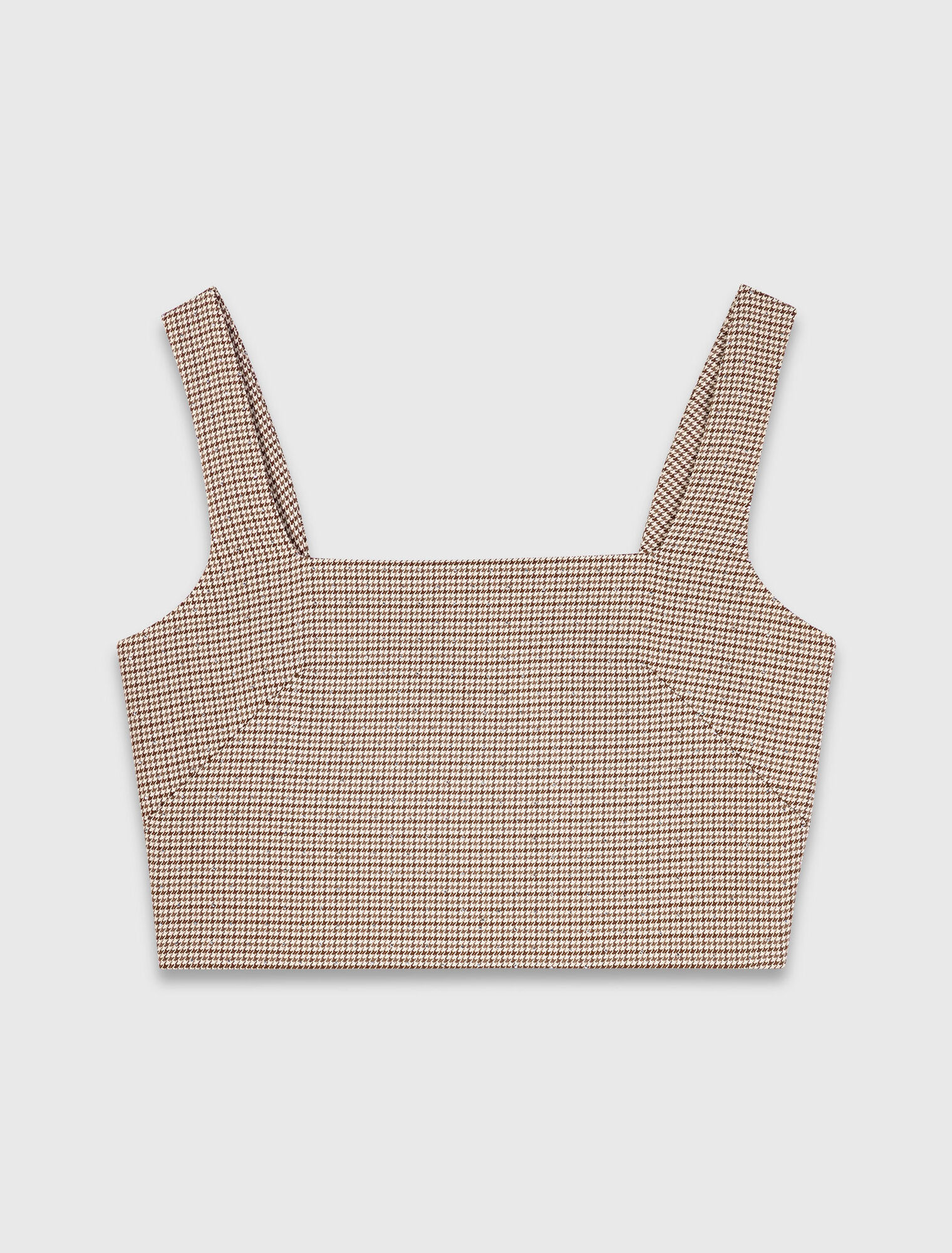 Checked diamanté strappy top