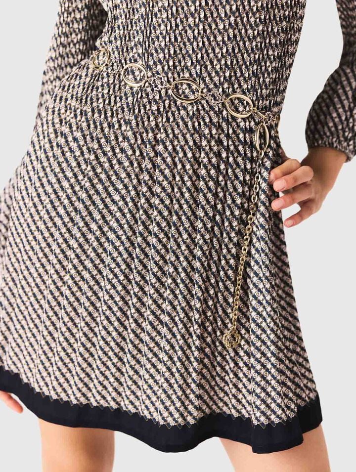 Patterned pleated dress Patterned pleated dress