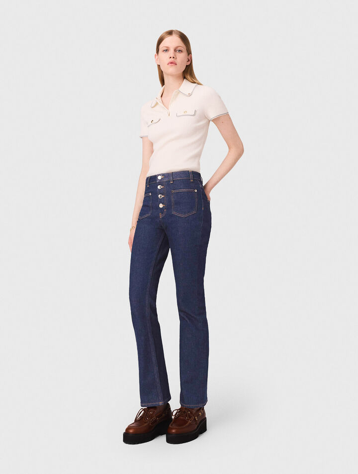 Denim jeans with pockets Denim jeans with pockets