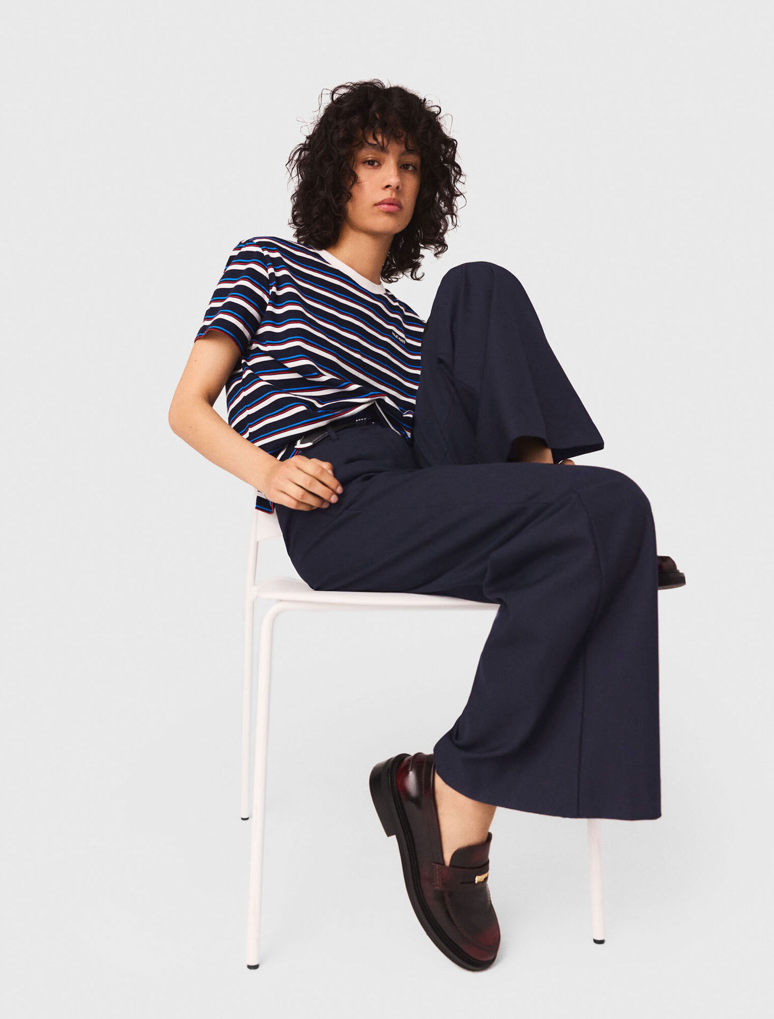 Suit trousers with pintucks