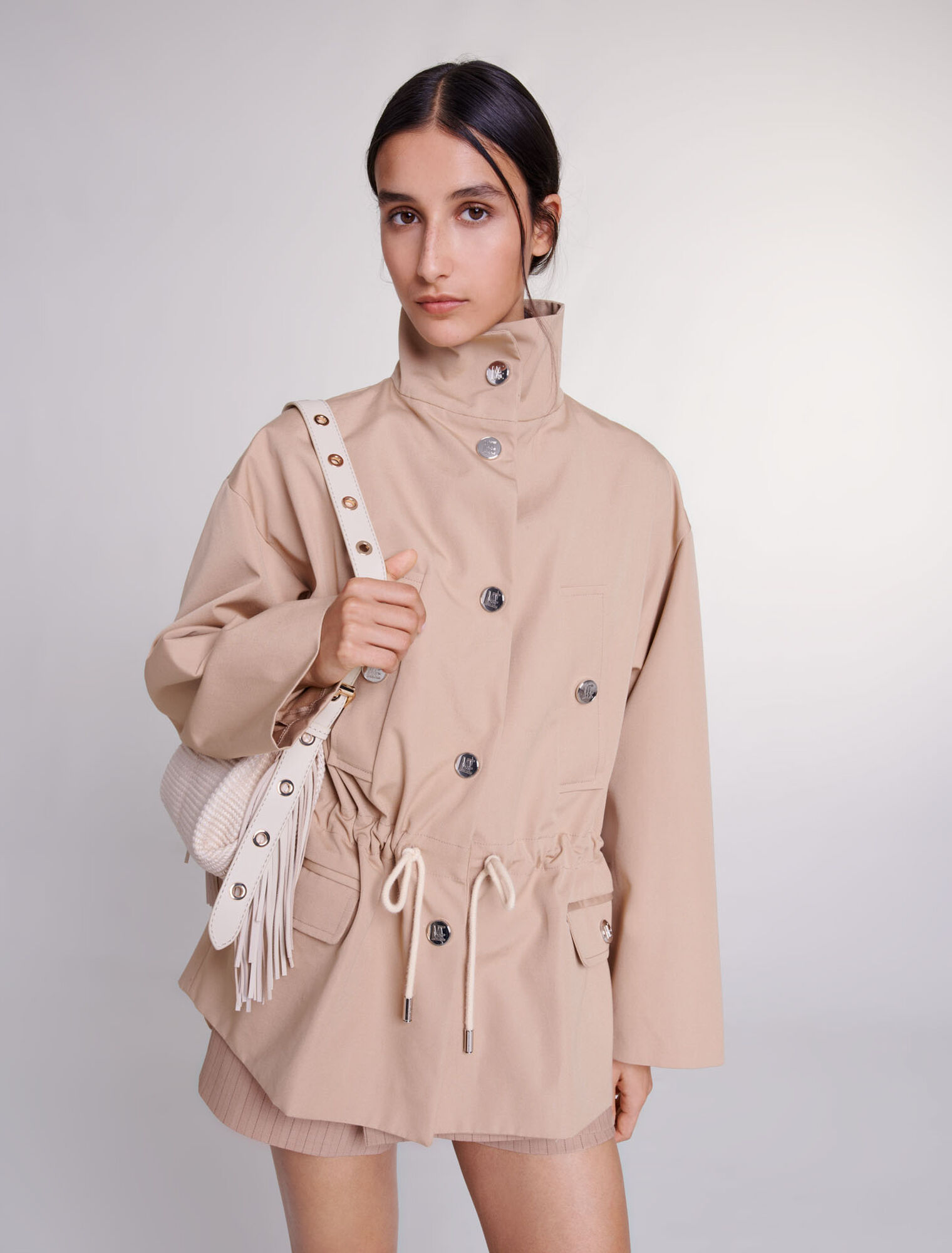Water-repellent parka