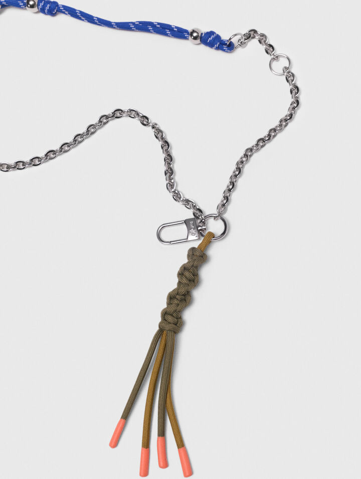 Chain & cord mix bag charms