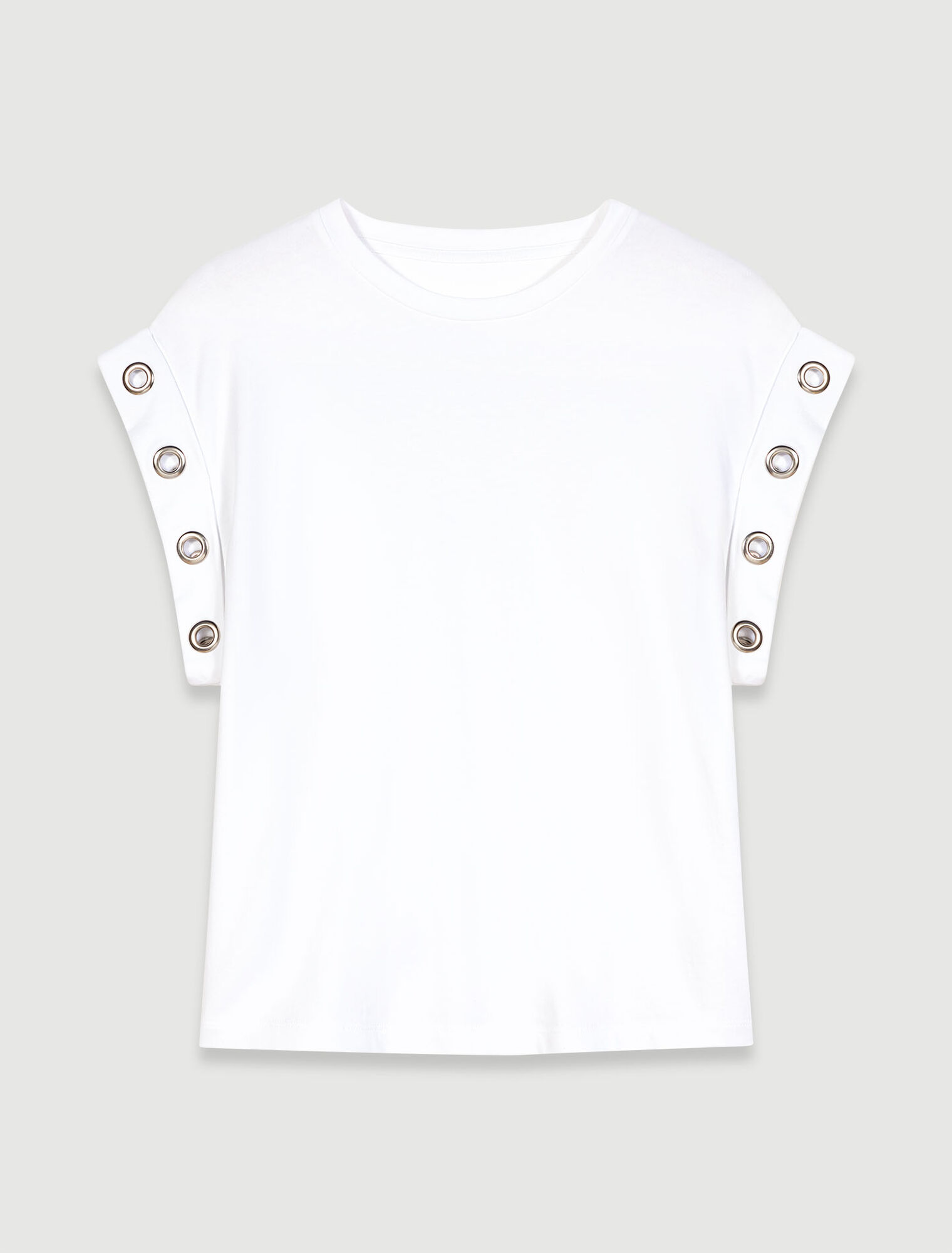 Eyelet detail T-shirt