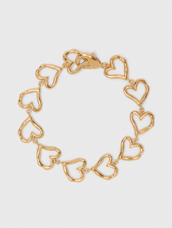 Gold-plated heart bracelet Gold-plated heart bracelet