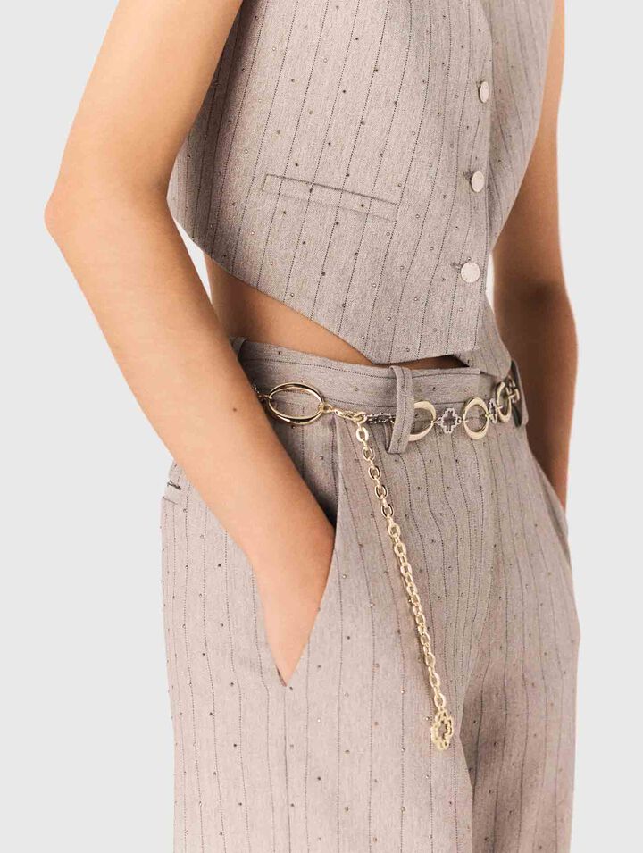 Rhinestone suit trousers