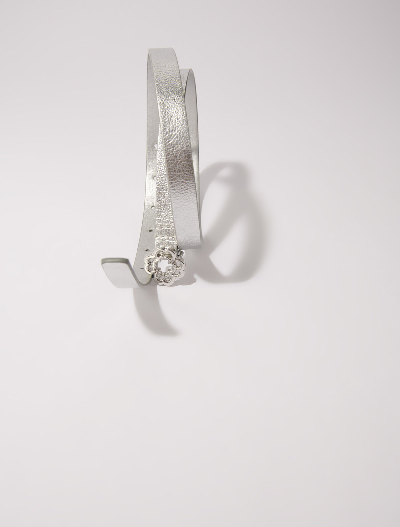 Slim belt with Clover buckle Slim belt with Clover buckle