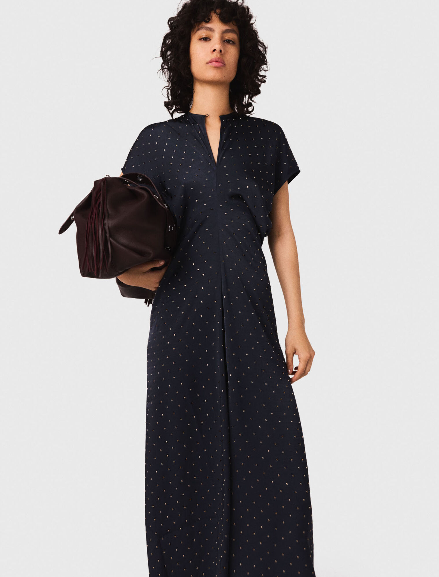 Studded satin maxi dress Studded satin maxi dress