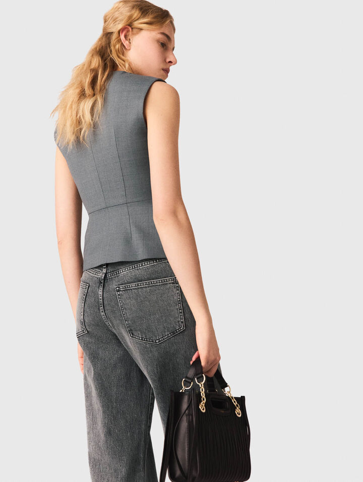 Jewel-button tailored jacket