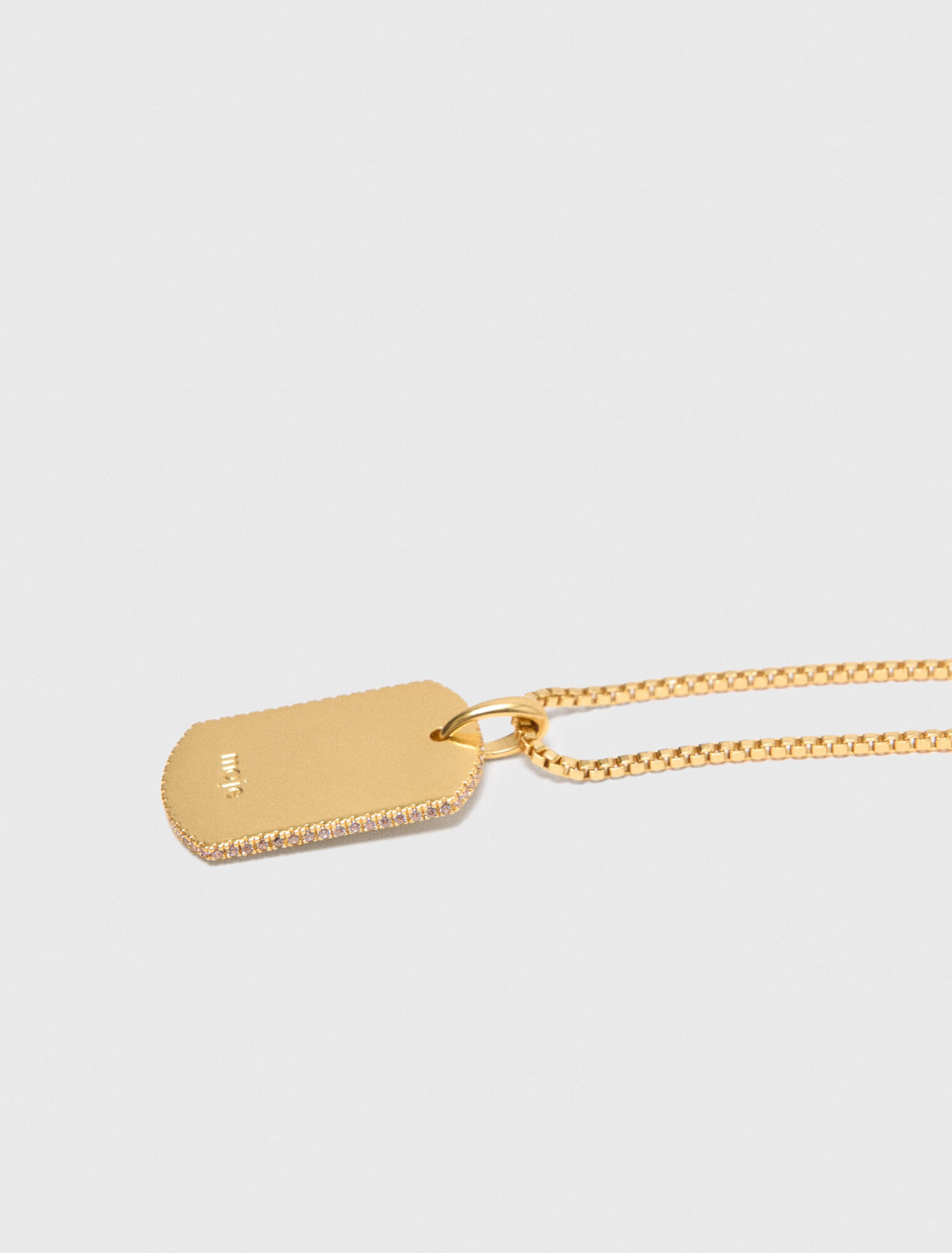 Zodiac sign plaque necklace