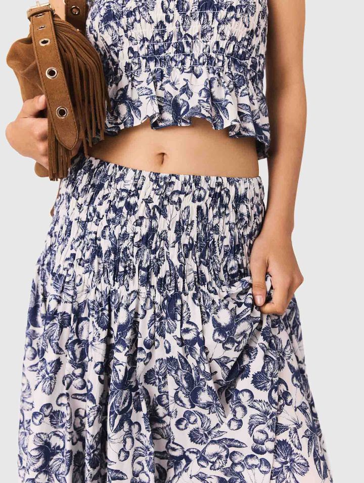 Printed maxi skirt