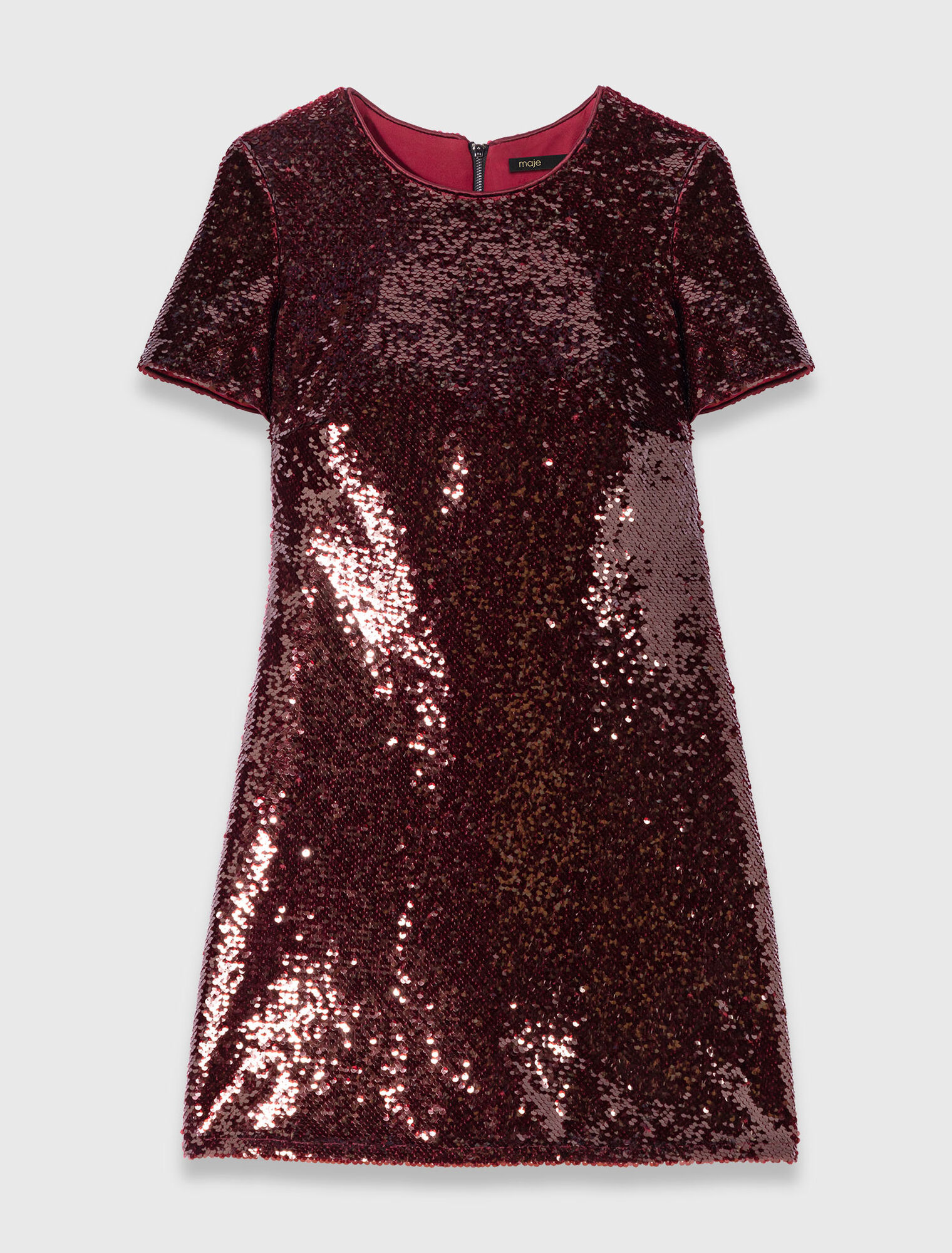 Sequin-embroidered short dress