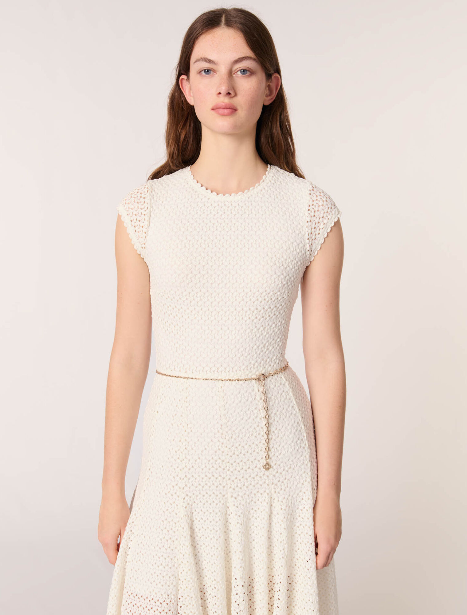 Crochet-knit maxi dress Crochet-knit maxi dress