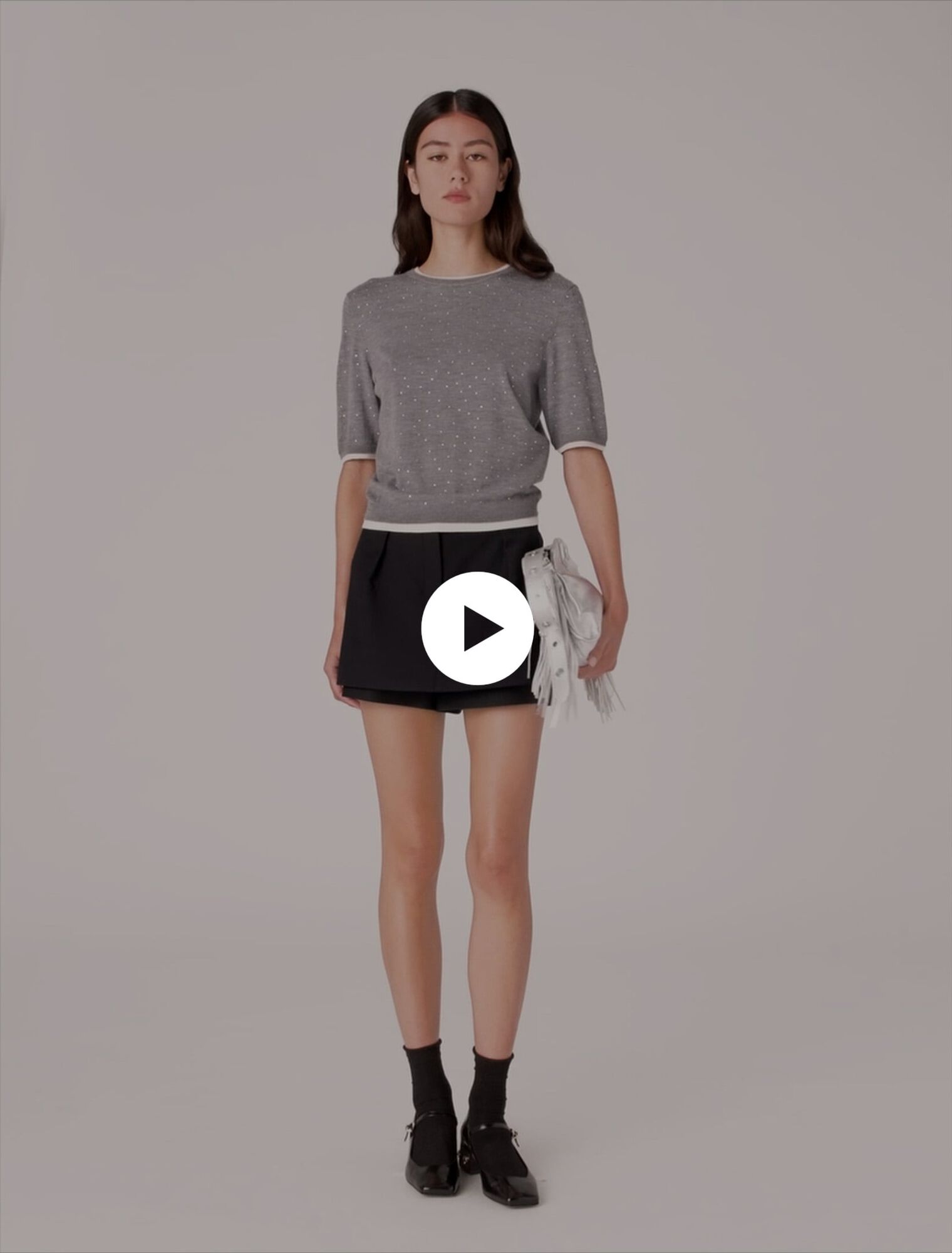 Jumper with rhinestones